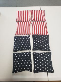Patriotic cornhole bags