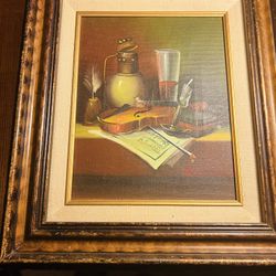 Vintage Frank Lean Painting Great Shape complicated 15. 13