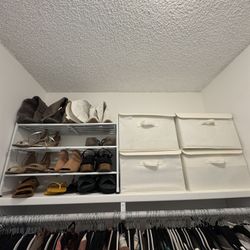Closet Organizers (12) & Shoe Racks (2)