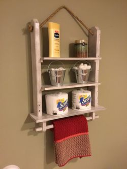Bathroom Shelf Organizer Towel Rack Wooden Decor Hanging Wall Storage Shelves Kitchen Spice Rack