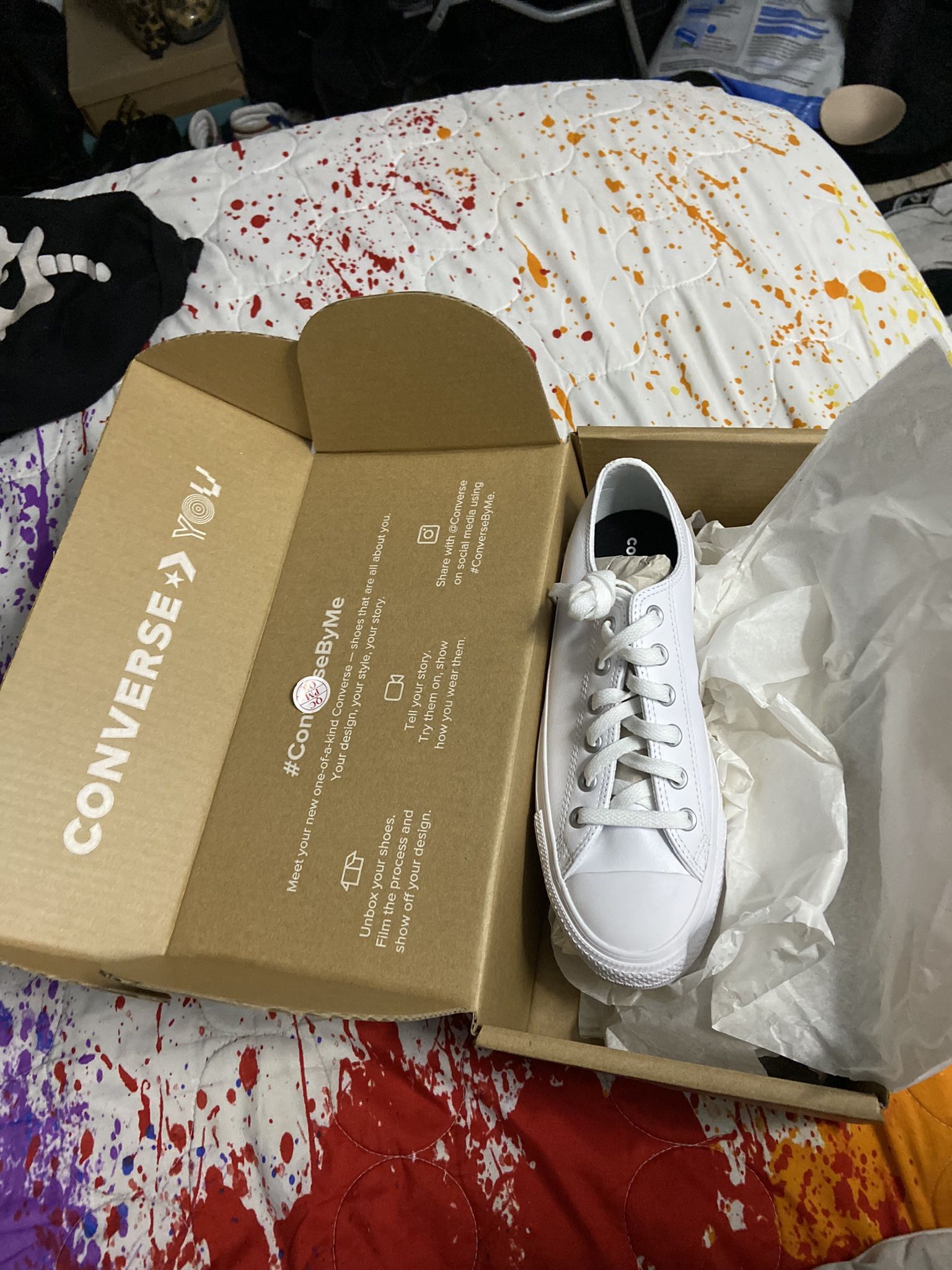 White Leather converse