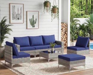 Patio Conversation Sets, Outdoor Furniture Set with Thick Cushions,