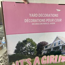 It’s a Girl! Pink Yard Signs Baby Shower Party Decor! 27in