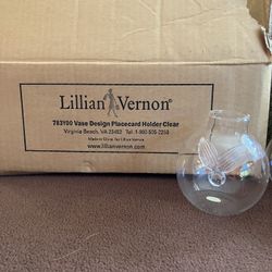 Lillian Vernon Glass Bud Vase Place Card Holder