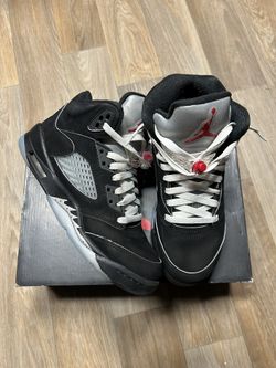 Black Cement Jordan 5s Size 6y