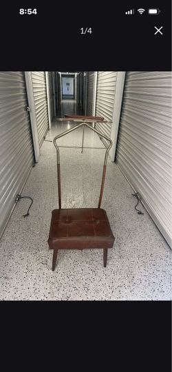 Vintage Men's Valet Stand with Seat