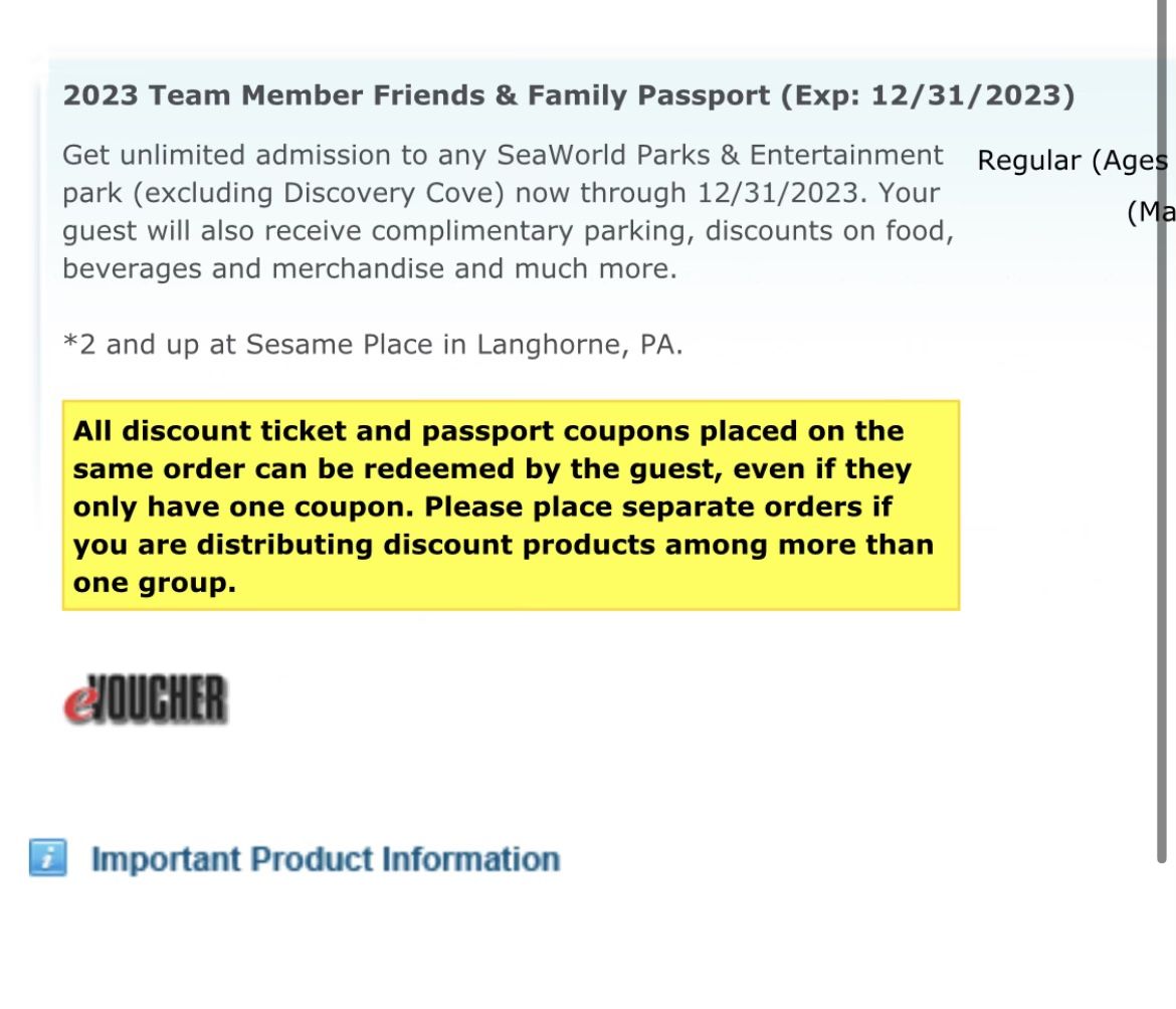 Seaworld parks tickets