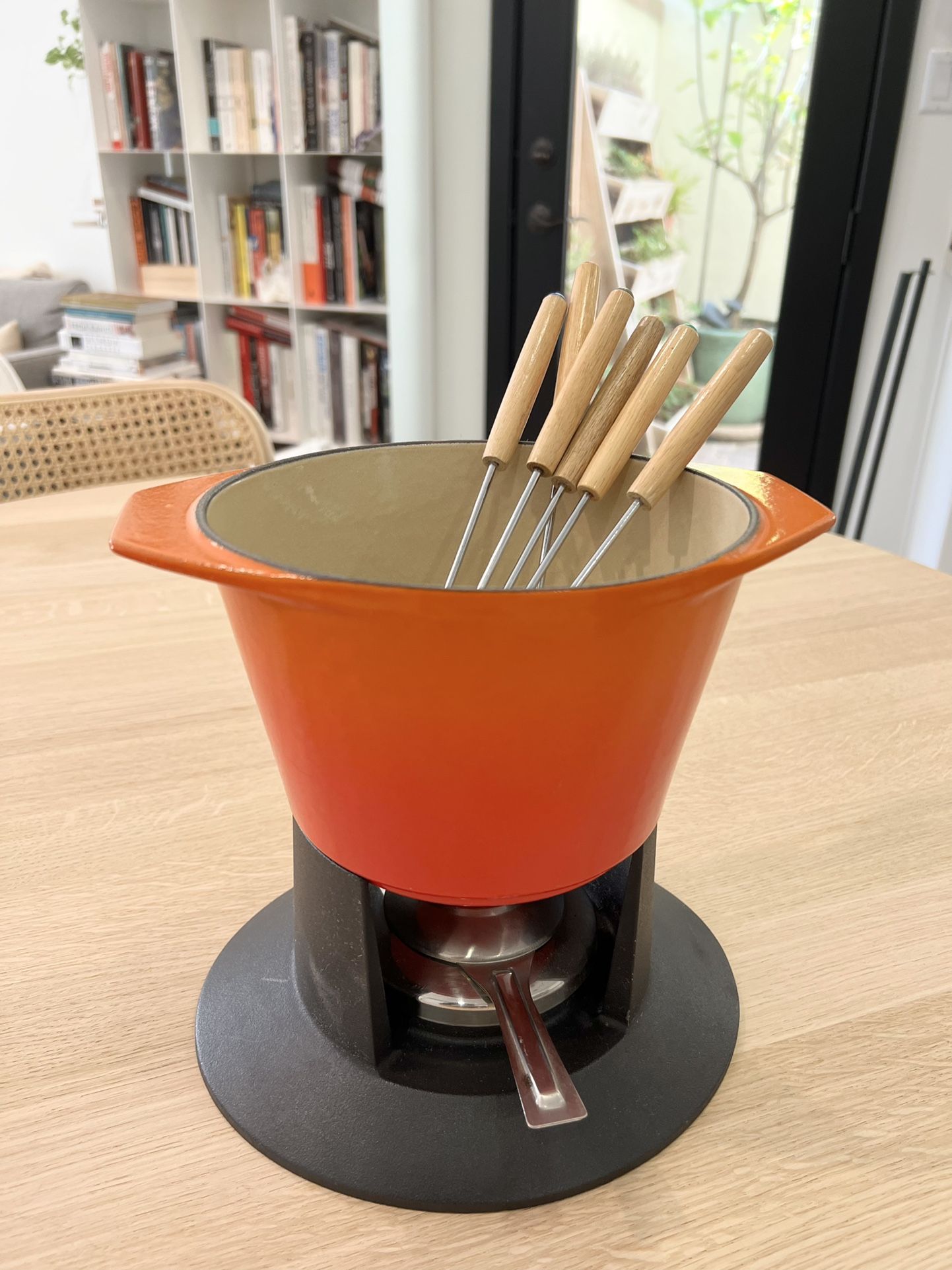 Le Creuset Cast Iron Cheese Fondue Set