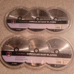 6 brand new circular saw blades
