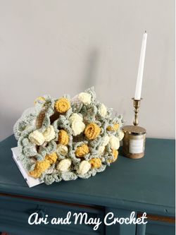 Crochet Rose Bouquet Blanket