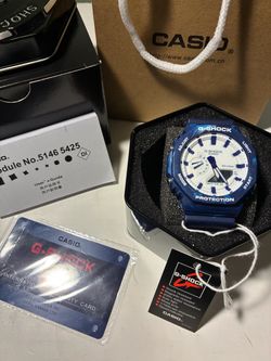 Casio G-Shock Watch Blue and White