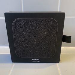 New Courant Catch 1 Black Leather Qi 10w Wireless iPhone Android Charger