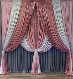 🤩🤩BACKDROP CURTAINS FOR SALE 🤩🤩$20 (each set 2 panels same color) Sequence glitter one panel $25