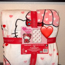 Hello Kitty Valentine Blanket twin ( Read Description) 