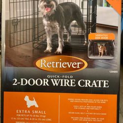 RETRIEVER 52762 Dog/ Extra Small Pet Wire Crate **USED**