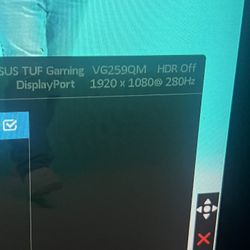 Asus 280 hz monitor 1080p (Working Great Condition)(Price Negotiable) 