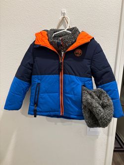 3t 3 piece Kids Puffer Jacket with Sherpa Lining