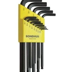 13 Piece SAE L-Shaped Hex Key Set With Ball End | BONDHUS 10937 *BRAND NEW*