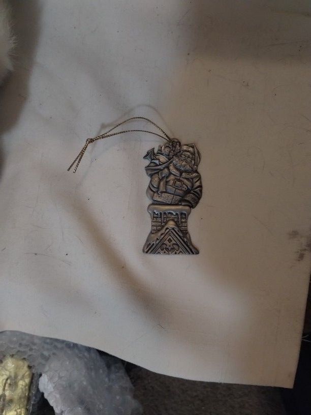 1994 Pewter Avon Christmas Ornament