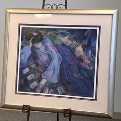 Gorgeous Framed Barbara A. Wood Painting "Solitaire" 
