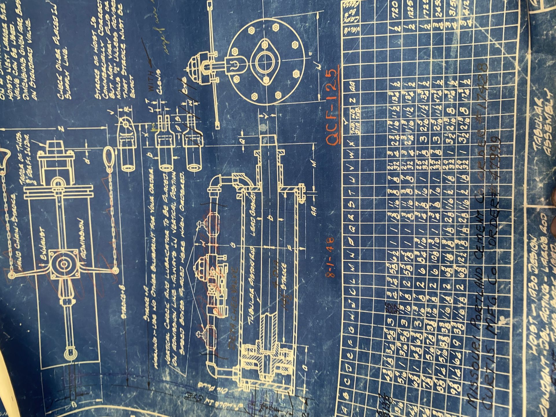 1940’s-50’s Large Scale Construction/Industrial Blueprints