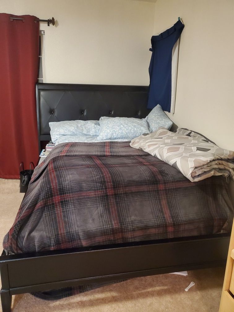 Queen bed frame with box spring