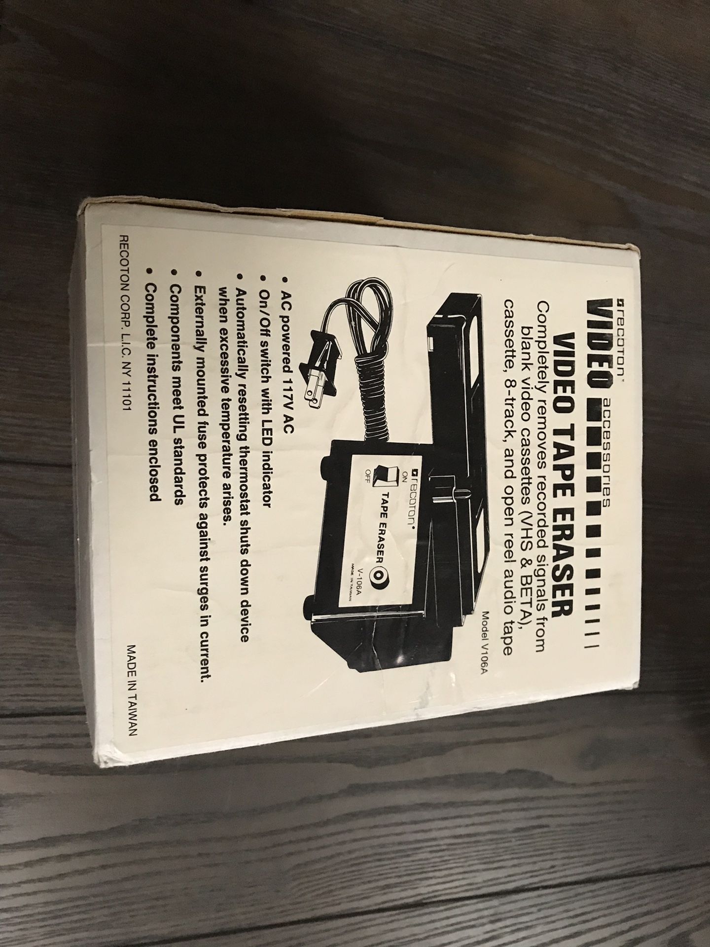 Vintage Recoton Video Tape Eraser