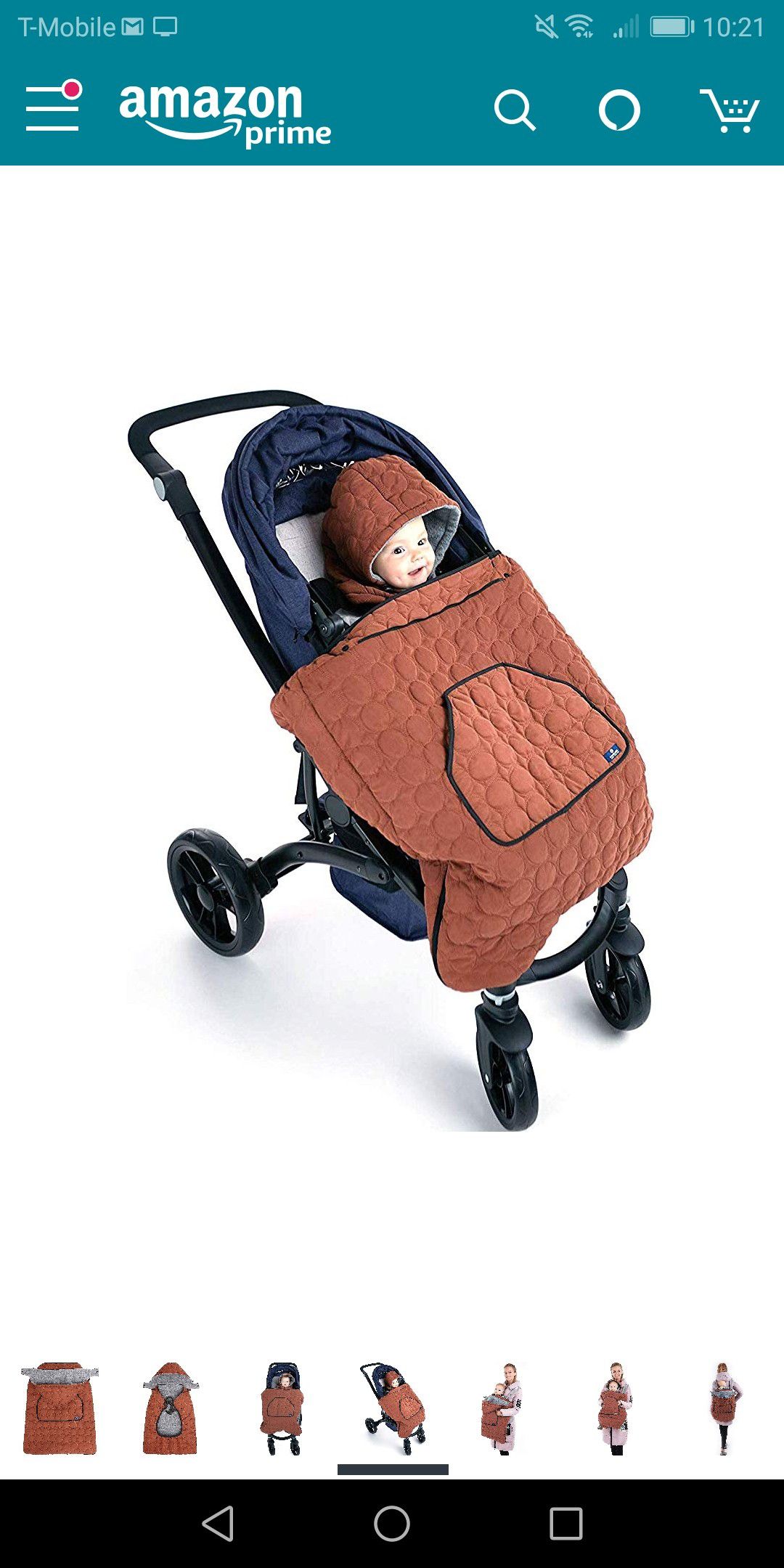 Universal baby stroller warmer footmuff-black- new