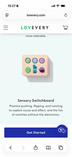 Lovevery Sensory Switchboard from the The Thinker Play Kit ( month 11-12+)