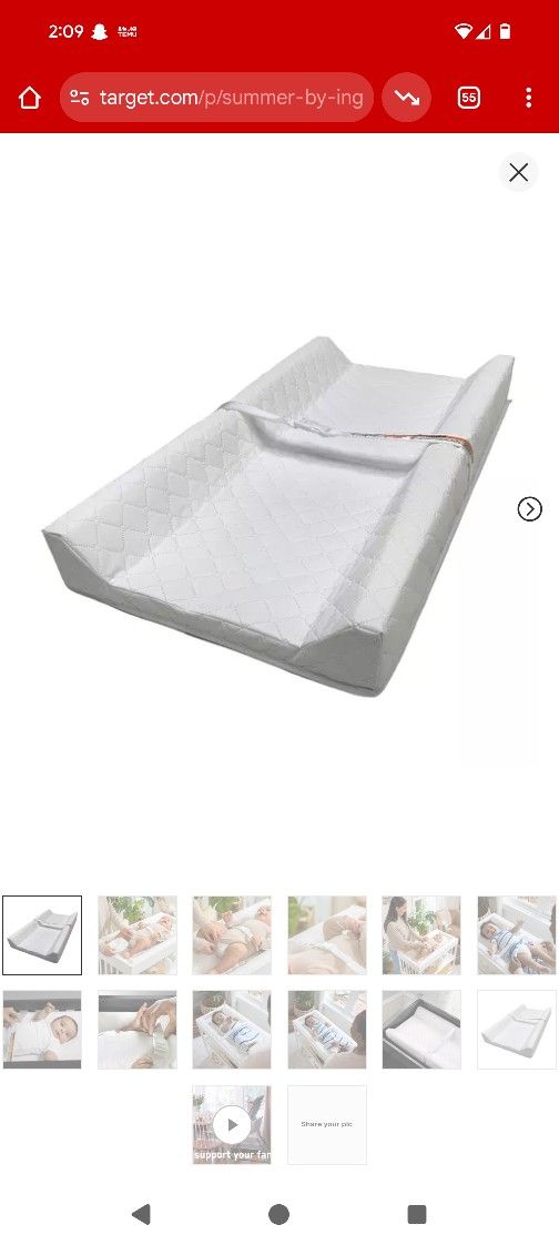 Unopened Contoured Changing Pad