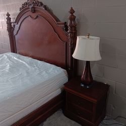King Bed Frame and Nightstand Only  ( No Mattress  )
