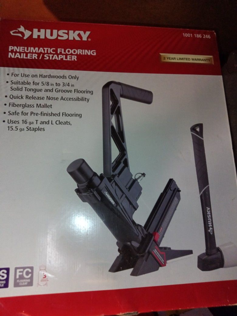 Husky Pneumatic Flooring Nailer/ Stapler