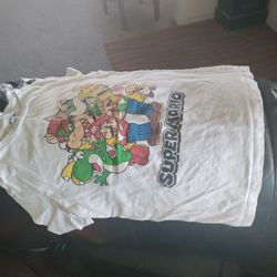 MARIO & OTHER CHARACTER TEE LG ( 10-12).   PICK ⛏️ UP ONLY