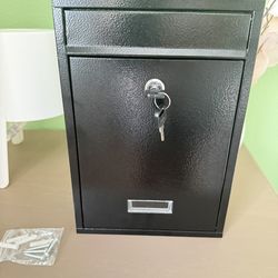 Key Lock MailBoxes for Outside, Locking Wall Mount Mailbox, Security Key Drop Box