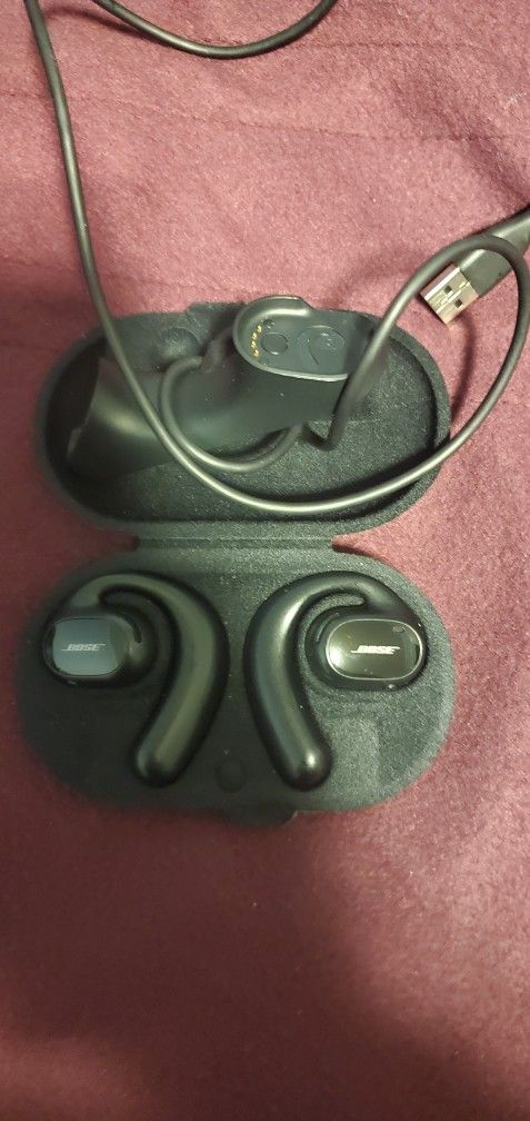 Bose Sport Open Earbuds True Wireless Open Ear Headphones -Charging