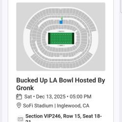 LA Bowl Tickets at Sofi - 4 Tickets VIP
