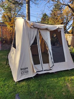 Canvas tent 10x10 spring bar