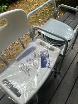 Drive Medical Shower Transfer Bench with Commode