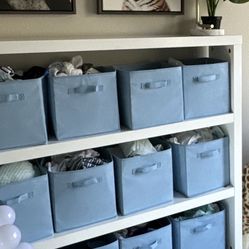 White Shelve With Cube Organizer 