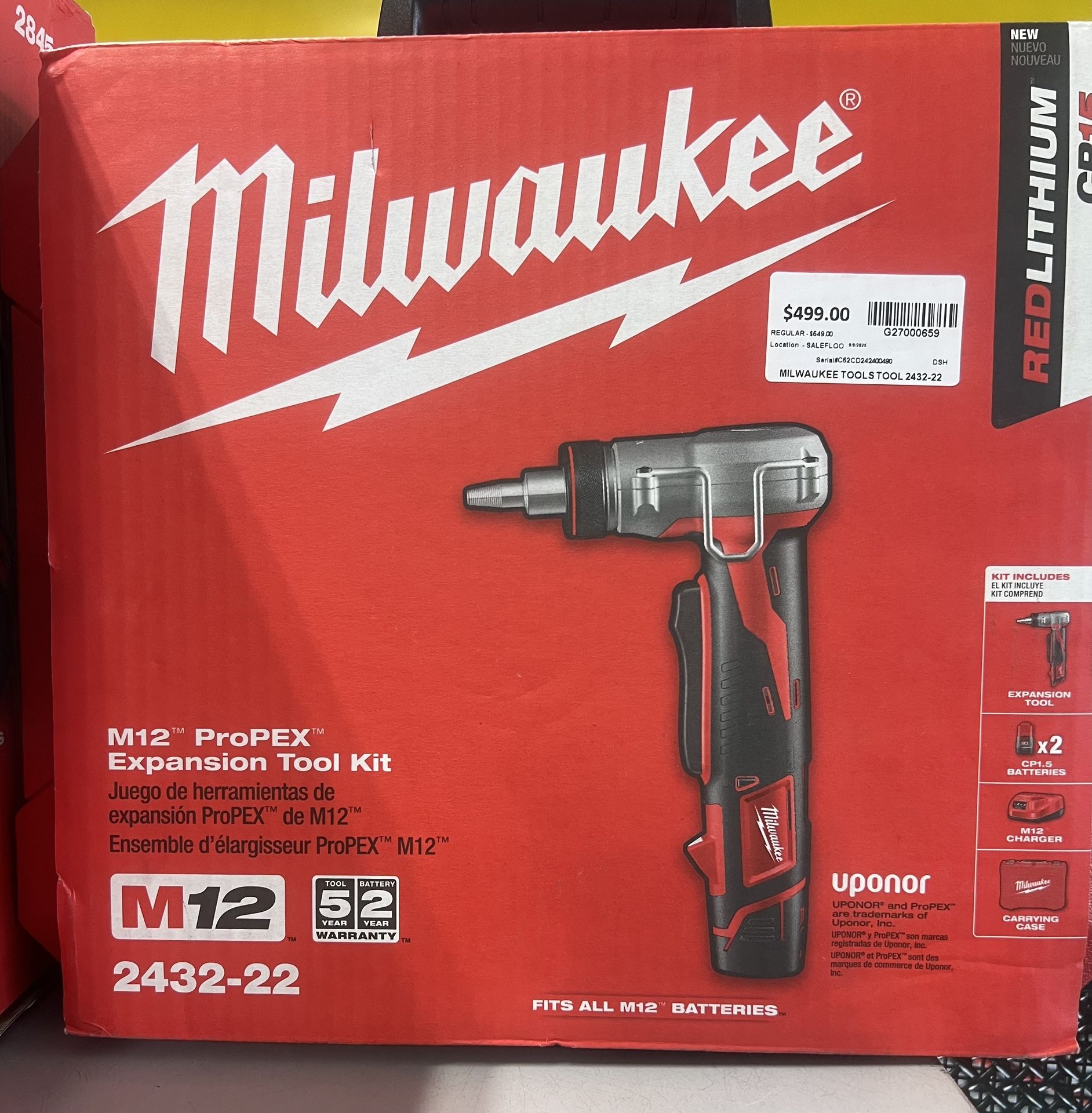 Milwaukee 2432-22 M12 Propex Expansion Tool Kit
