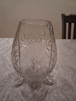 Crystal vase 10" High