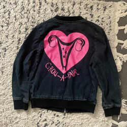Vintage Valfre Denim Bomber Jacket