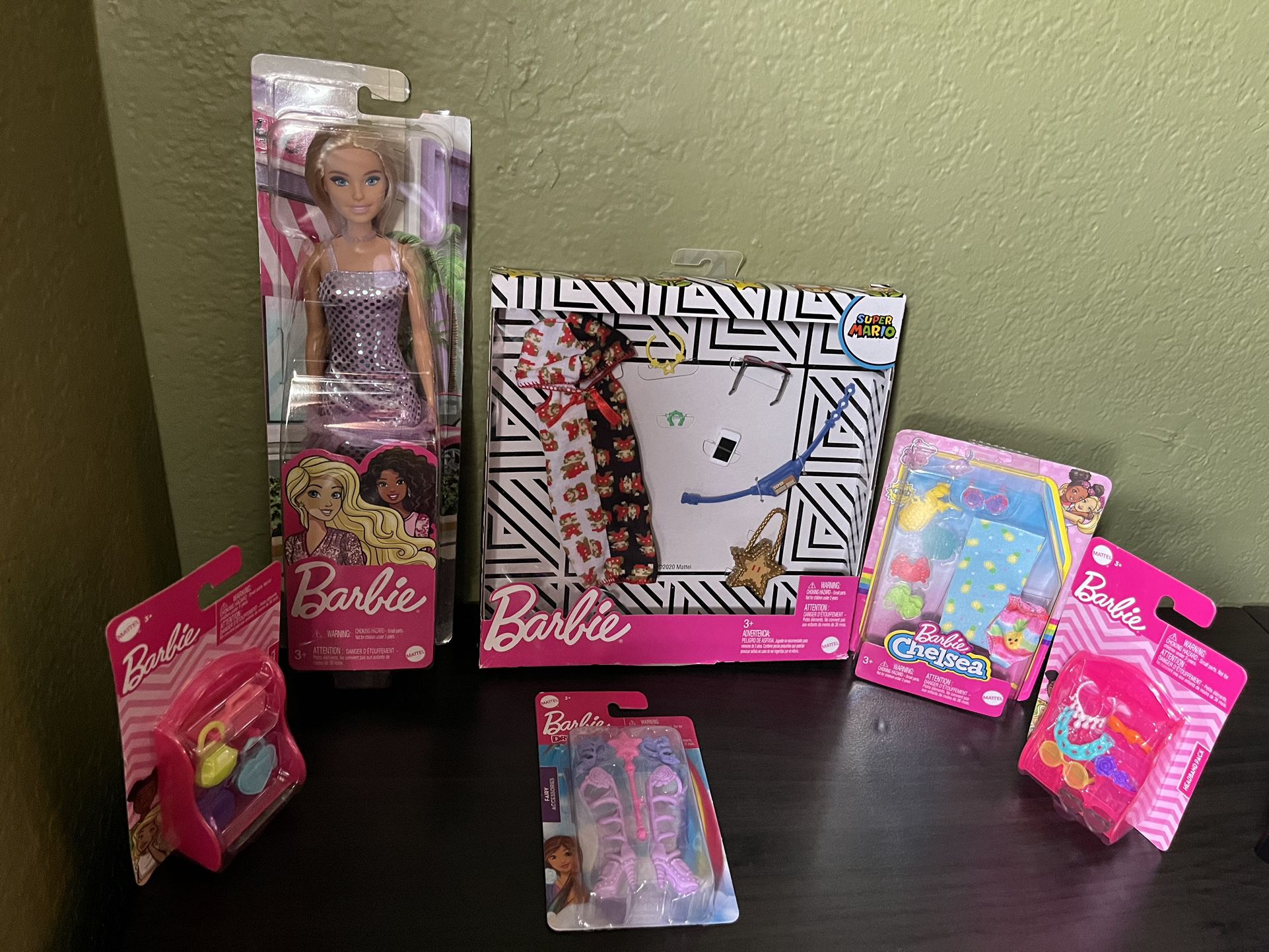 Barbie Doll, Clothes And Accessories Bundle