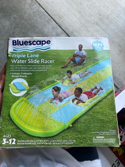 Bluescape triple lane water slide