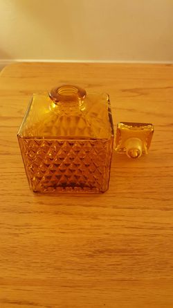 Amber liquor bottle