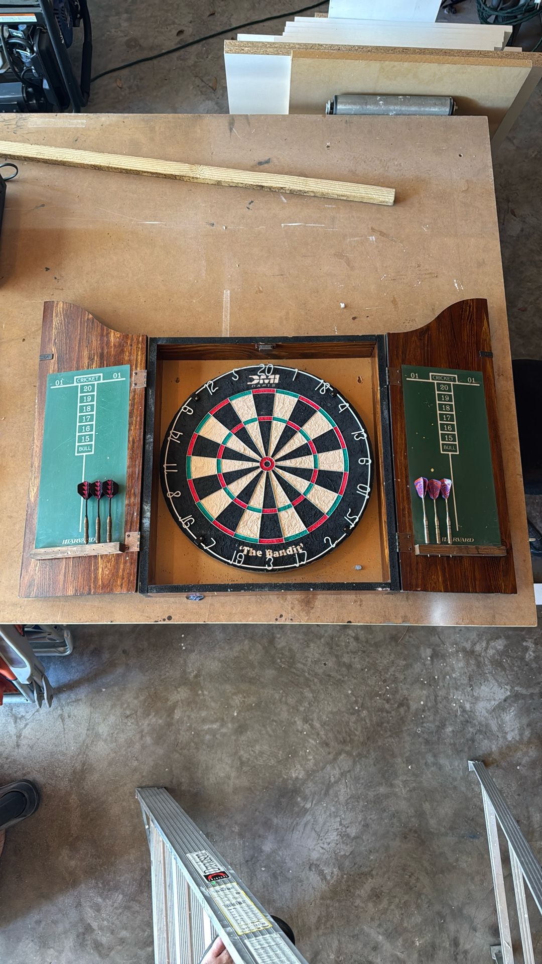 Regulation Dart Board With Wood “Cheers” Case