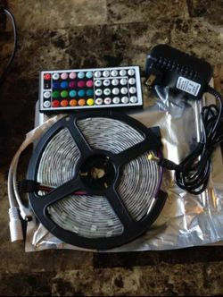 5M RGB LED Strip Light 5050 SMD Diode RGB Tape Waterproof Flexible LED Ribbon 30D/M With Remote Controller + DC12V Power Adapter