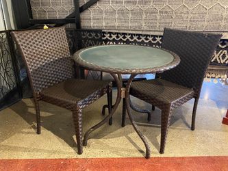 All-Weather Brown Woven 3Pc. Patio Set
