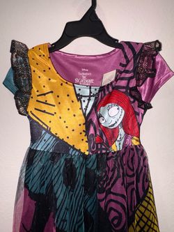 New Disney Nightmare Before Christmas Girls Night Gown 4/5