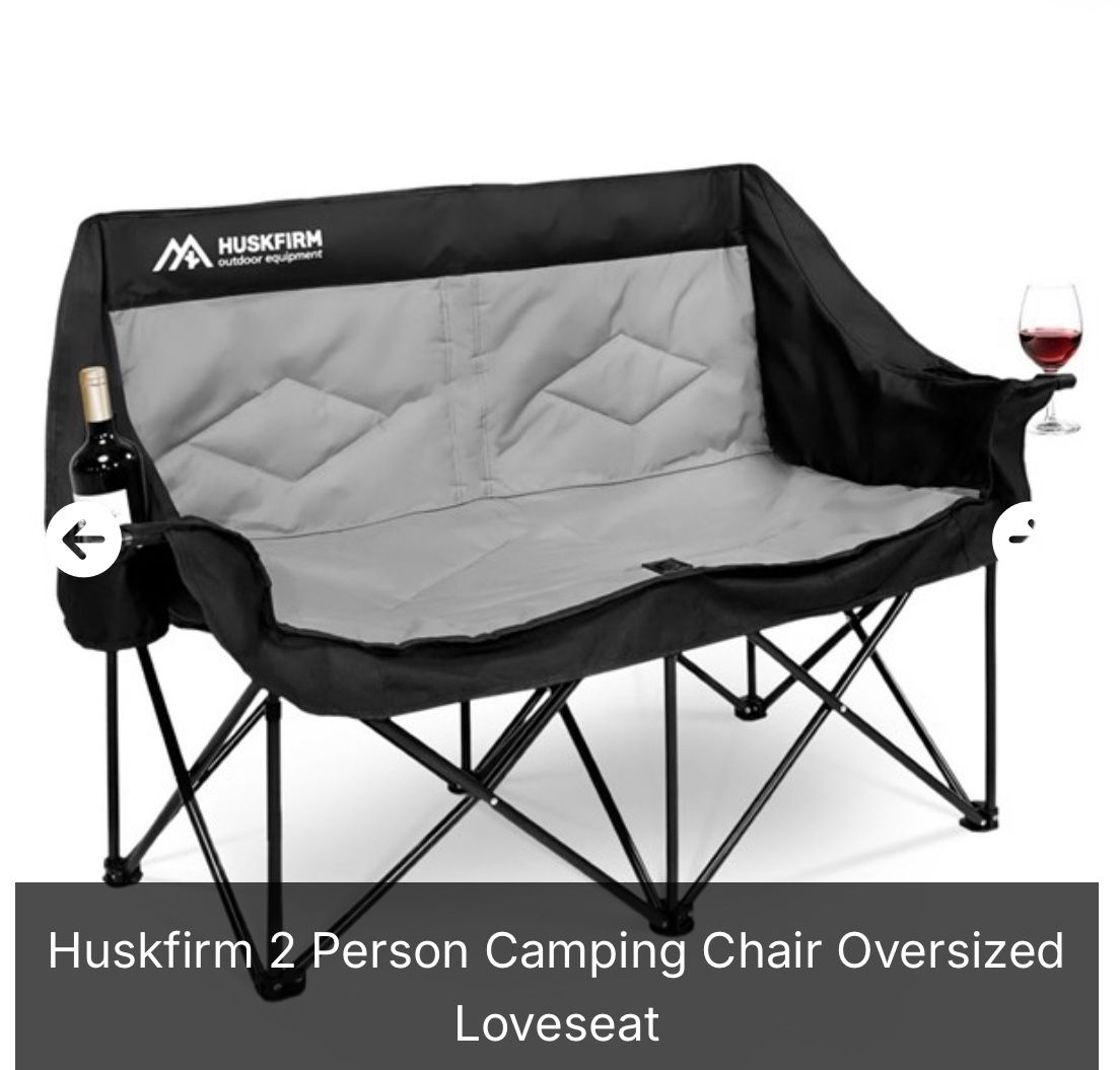 Huskfirm 2 Person Camping Chair/Oversized Loveseat Retail $170